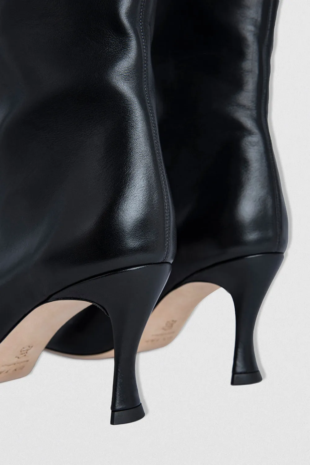 Stevie 42 Black Smooth Calf Leather Knee-High Boot sold by BY FAR product image thumbnail 4