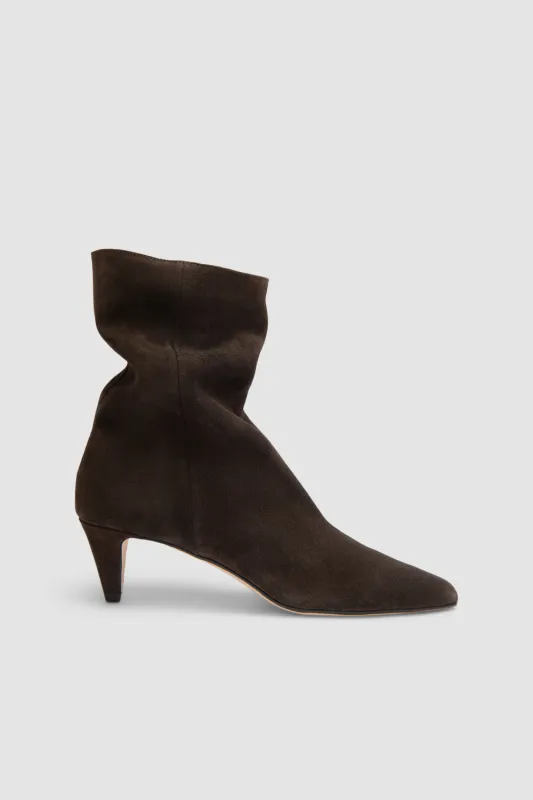 Lysander Ristretto Suede Leather Ankle Boot sold by BY FAR