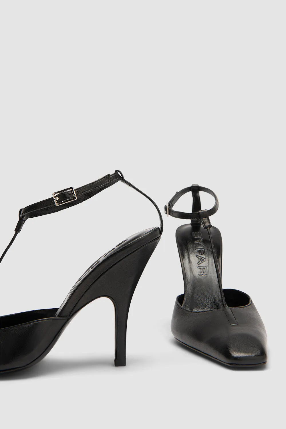 Tara Black Lamb Nappa Leather Pump sold by BY FAR product image thumbnail 4