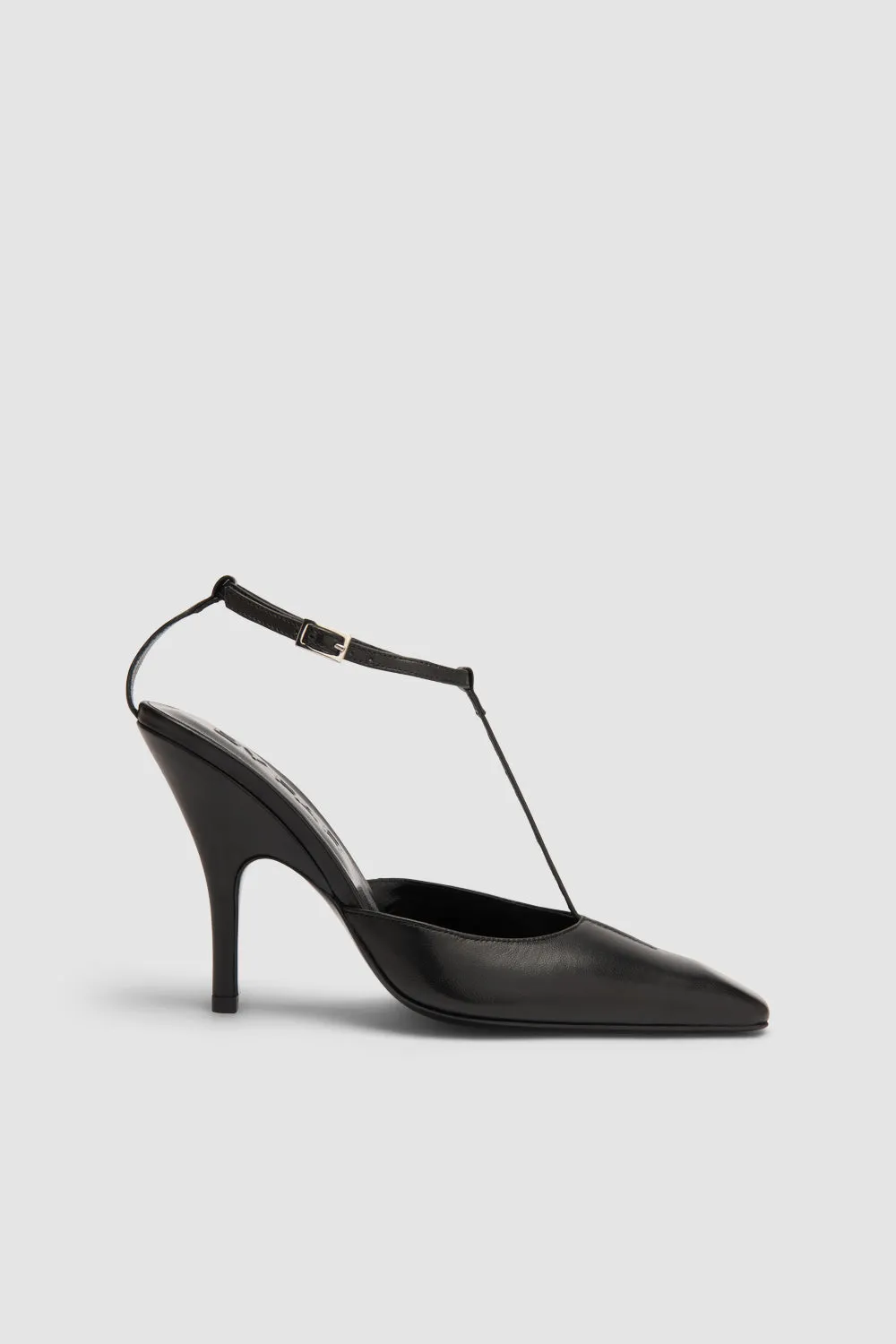 Tara Black Lamb Nappa Leather Pump sold by BY FAR