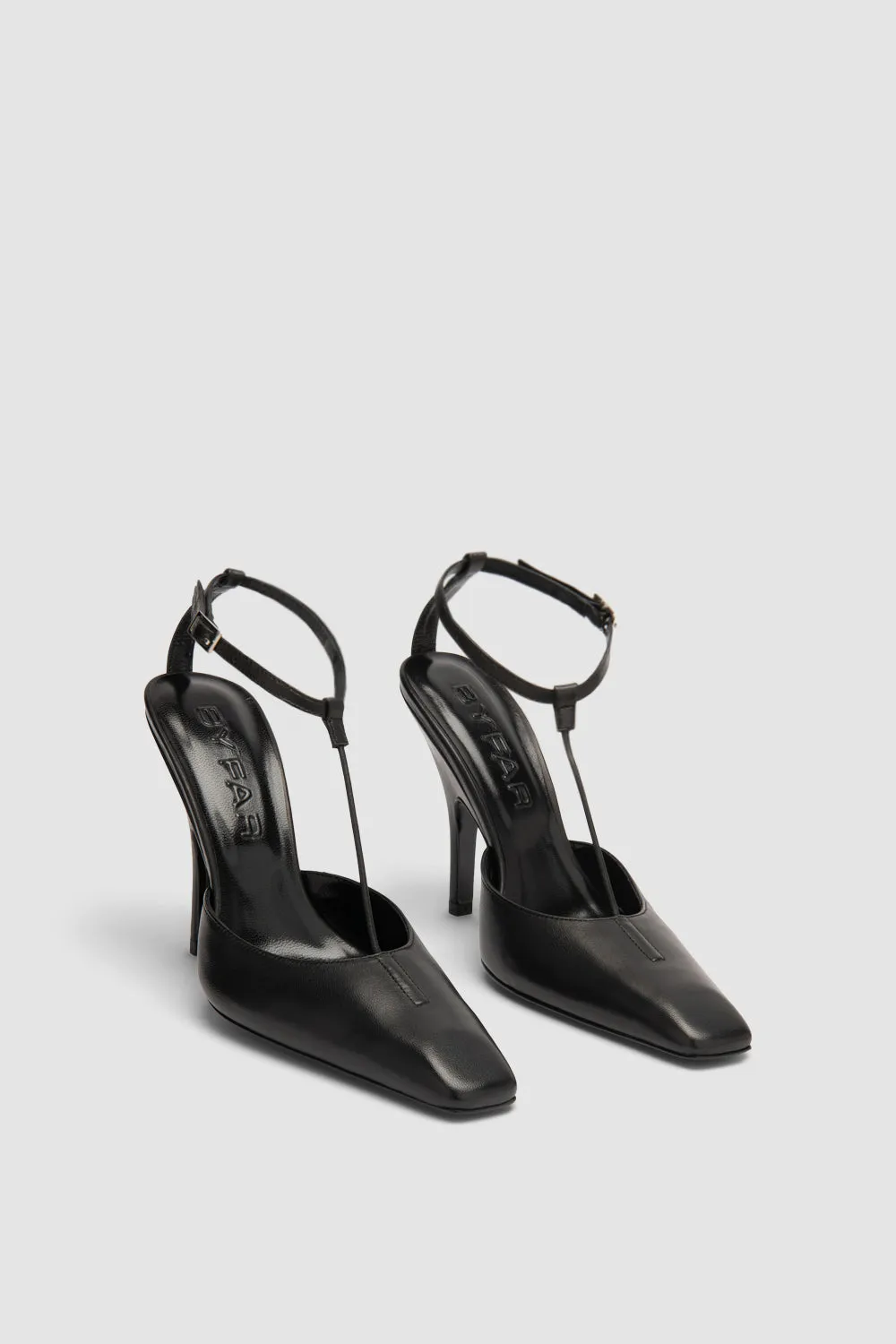 Tara Black Lamb Nappa Leather Pump sold by BY FAR product image thumbnail 2