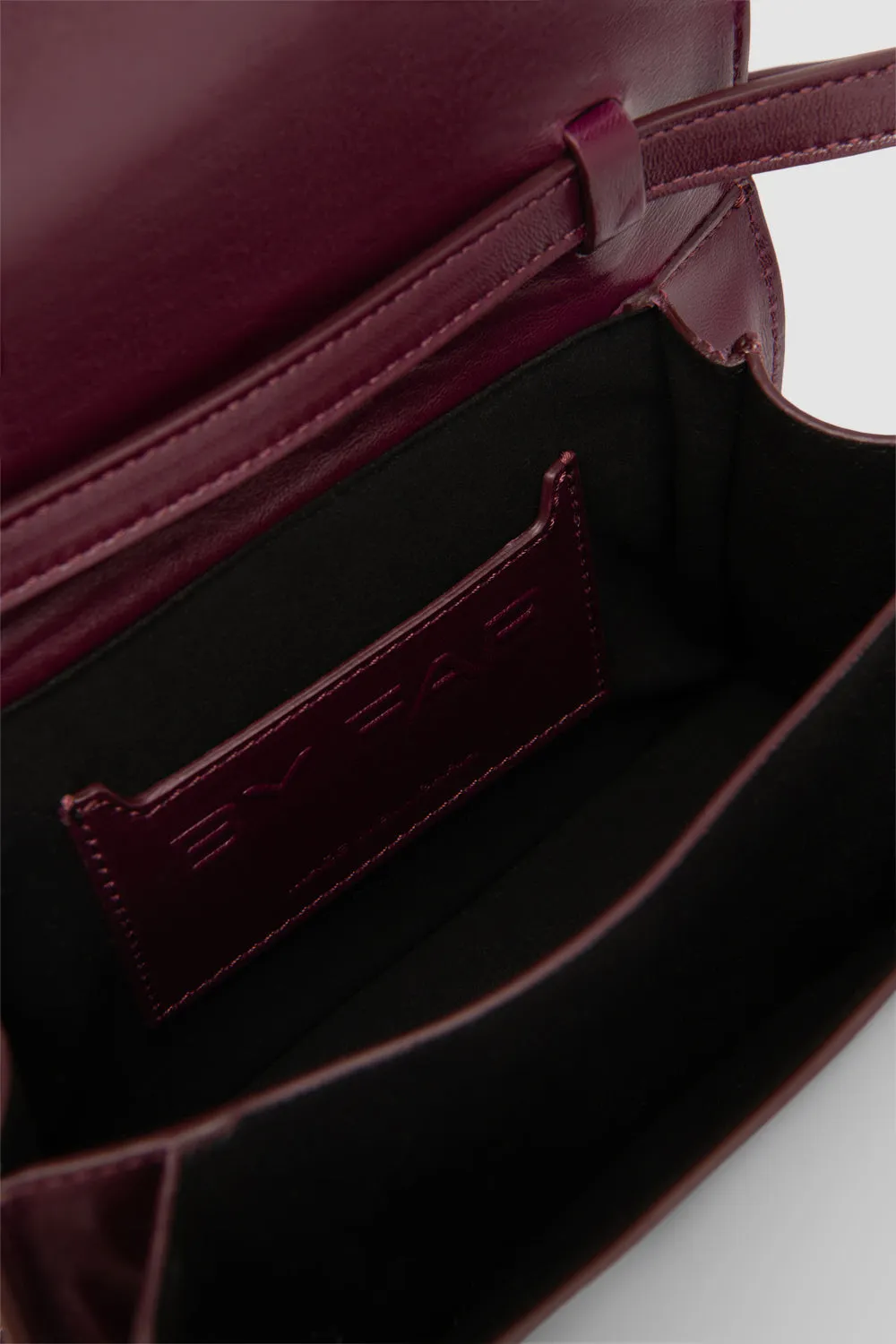 Nara Raisin Creased Leather Crossbody Bag sold by BY FAR product image thumbnail 4
