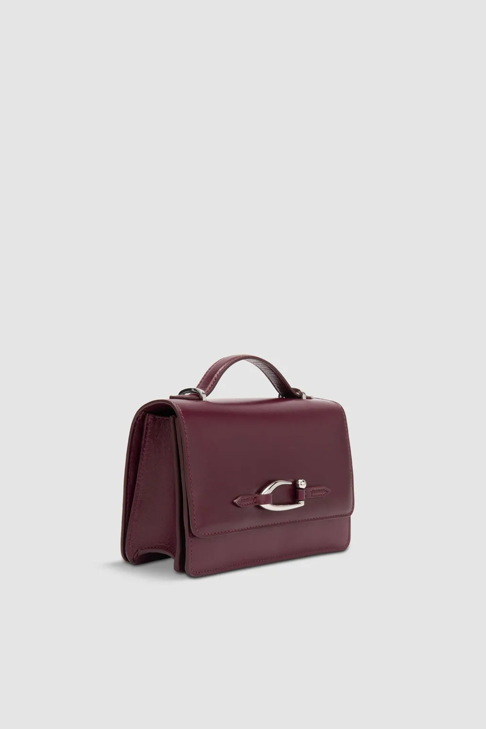 Nara Raisin Creased Leather Crossbody Bag sold by BY FAR product image thumbnail 2