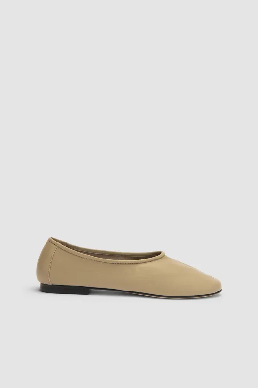 Prudence Mangrove Lamb Nappa Leather Ballet Flat sold by BY FAR