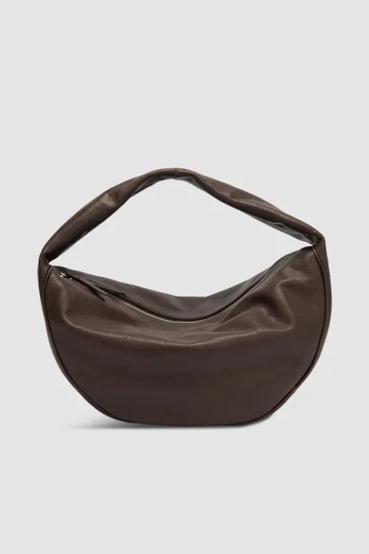 Maxi Cush Ristretto Washed Leather Shoulder Bag sold by BY FAR
