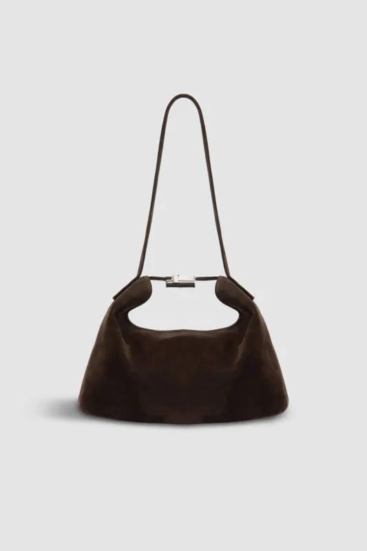 Bea Ristretto Suede Leather Hobo Bag made by BY FAR