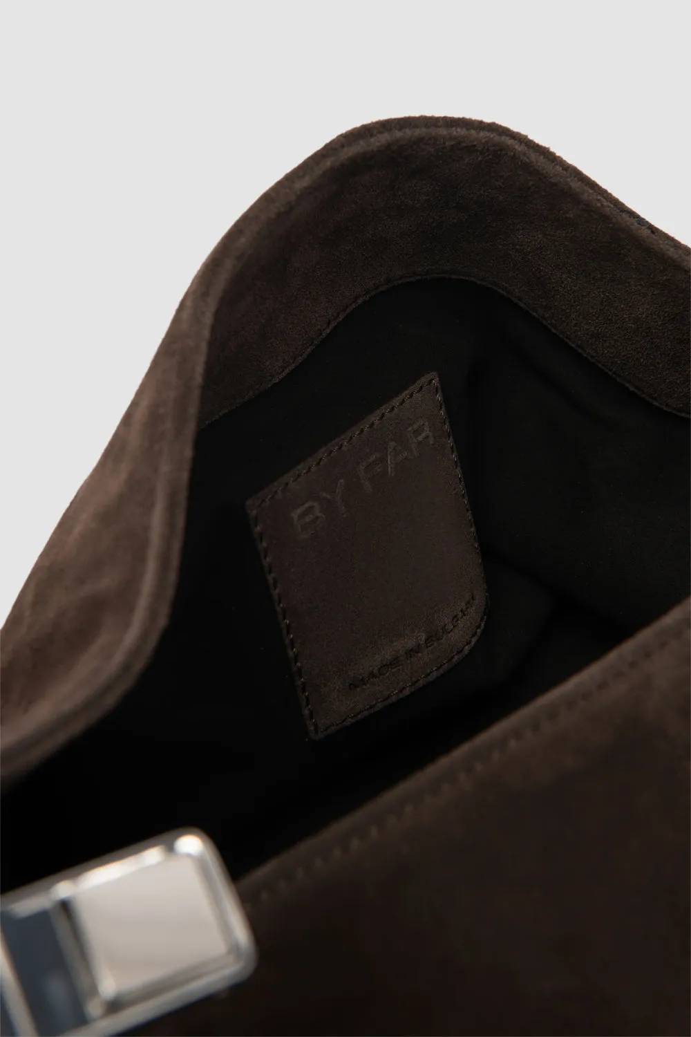 Bea Ristretto Suede Leather Hobo Bag sold by BY FAR product image thumbnail 4