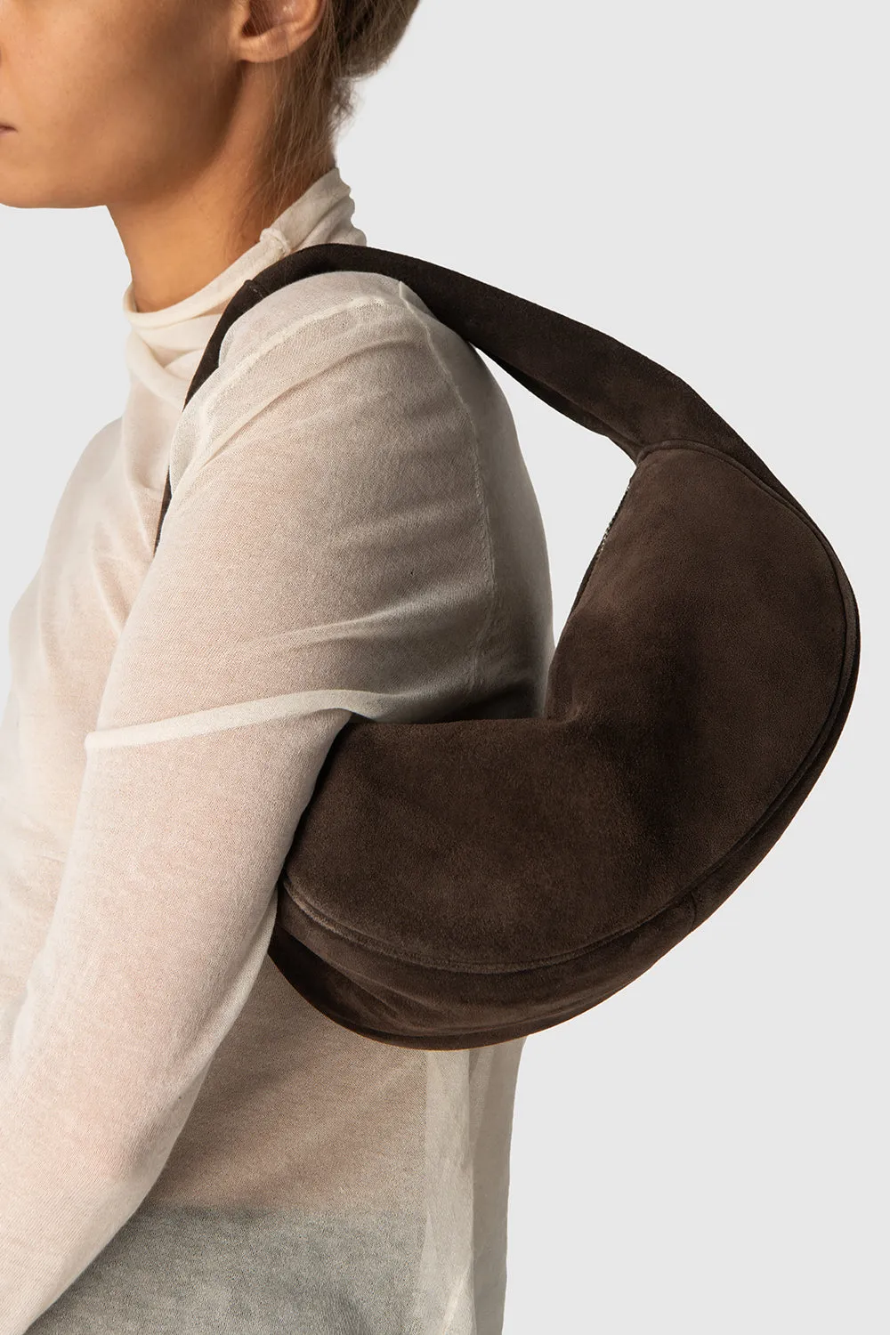 Cush Ristretto Suede Leather Shoulder Bag sold by BY FAR product image thumbnail 5