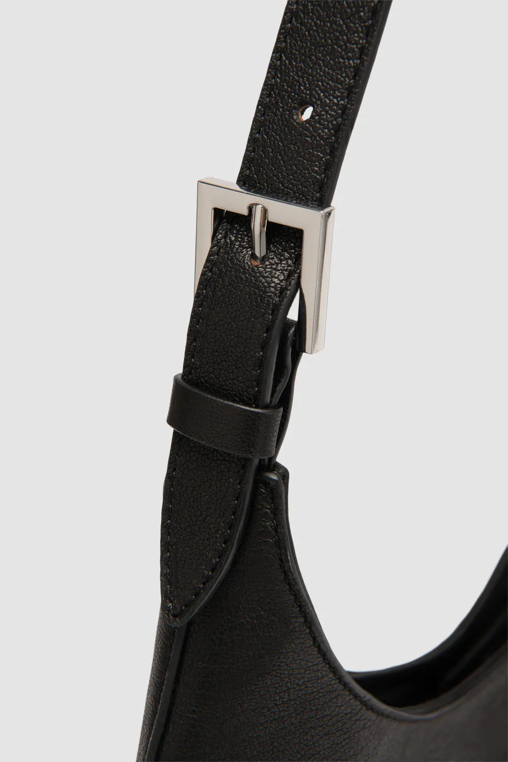 Camryn Black Washed Leather Shoulder Bag sold by BY FAR product image thumbnail 3