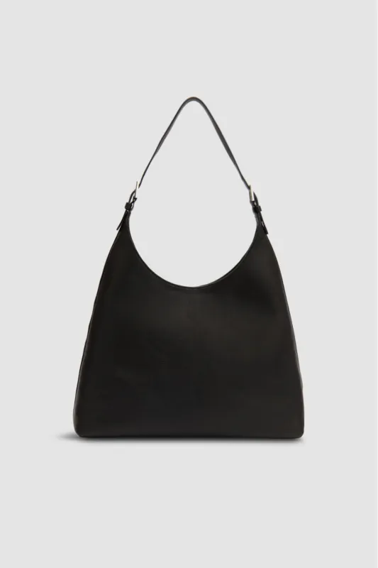 Camryn Black Washed Leather Shoulder Bag made by BY FAR