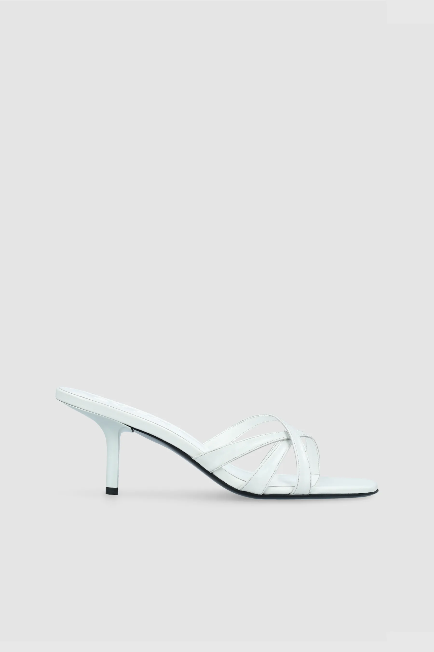 Julie Burrata Creased Calf Leather Mule sold by BY FAR