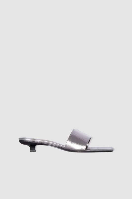 Ceni Inox Eel Embossed Metallic Leather Slip-On sold by BY FAR