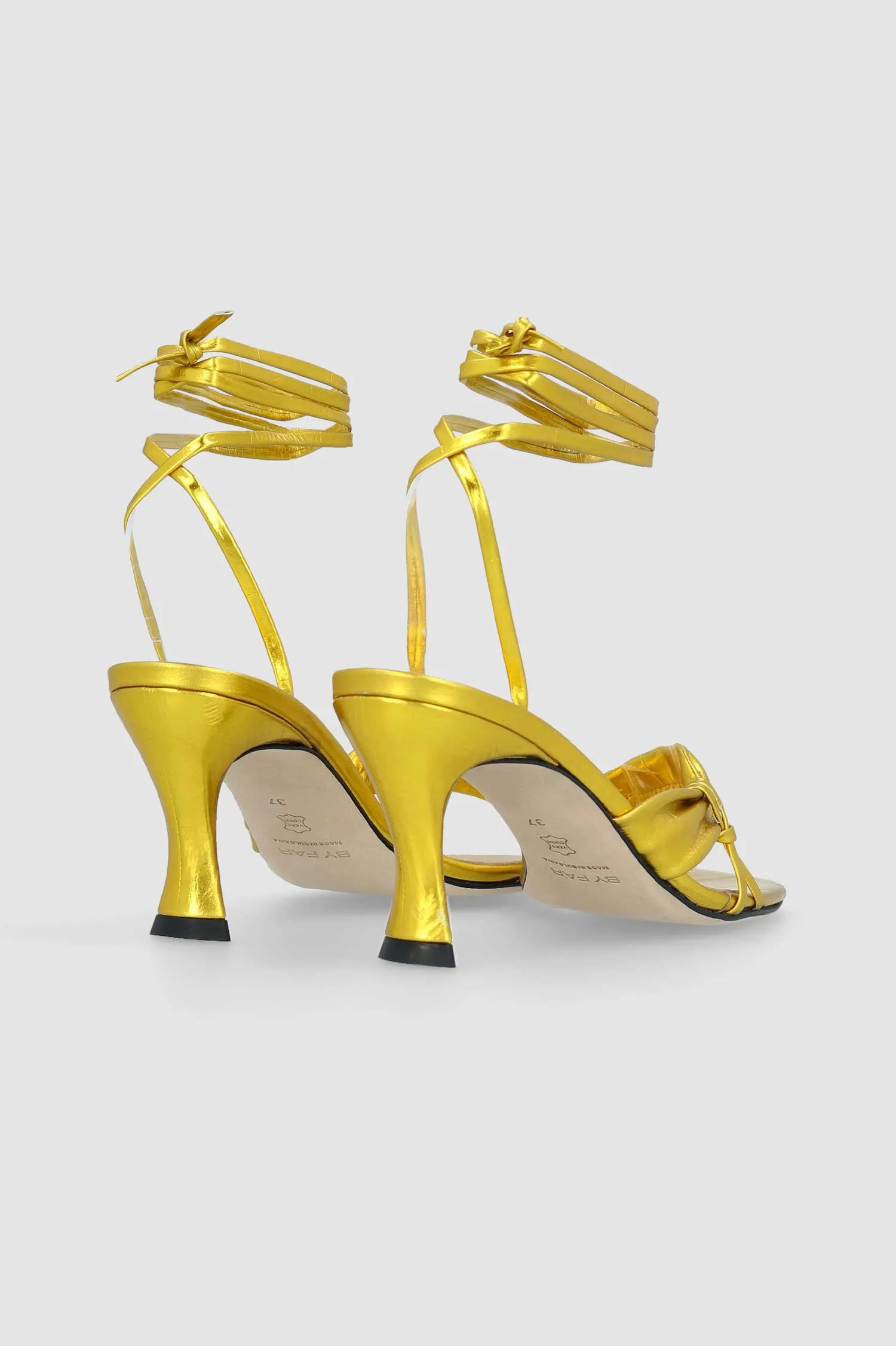 Layla Gold Eel Embossed Metallic Leather Sandal sold by BY FAR product image thumbnail 3