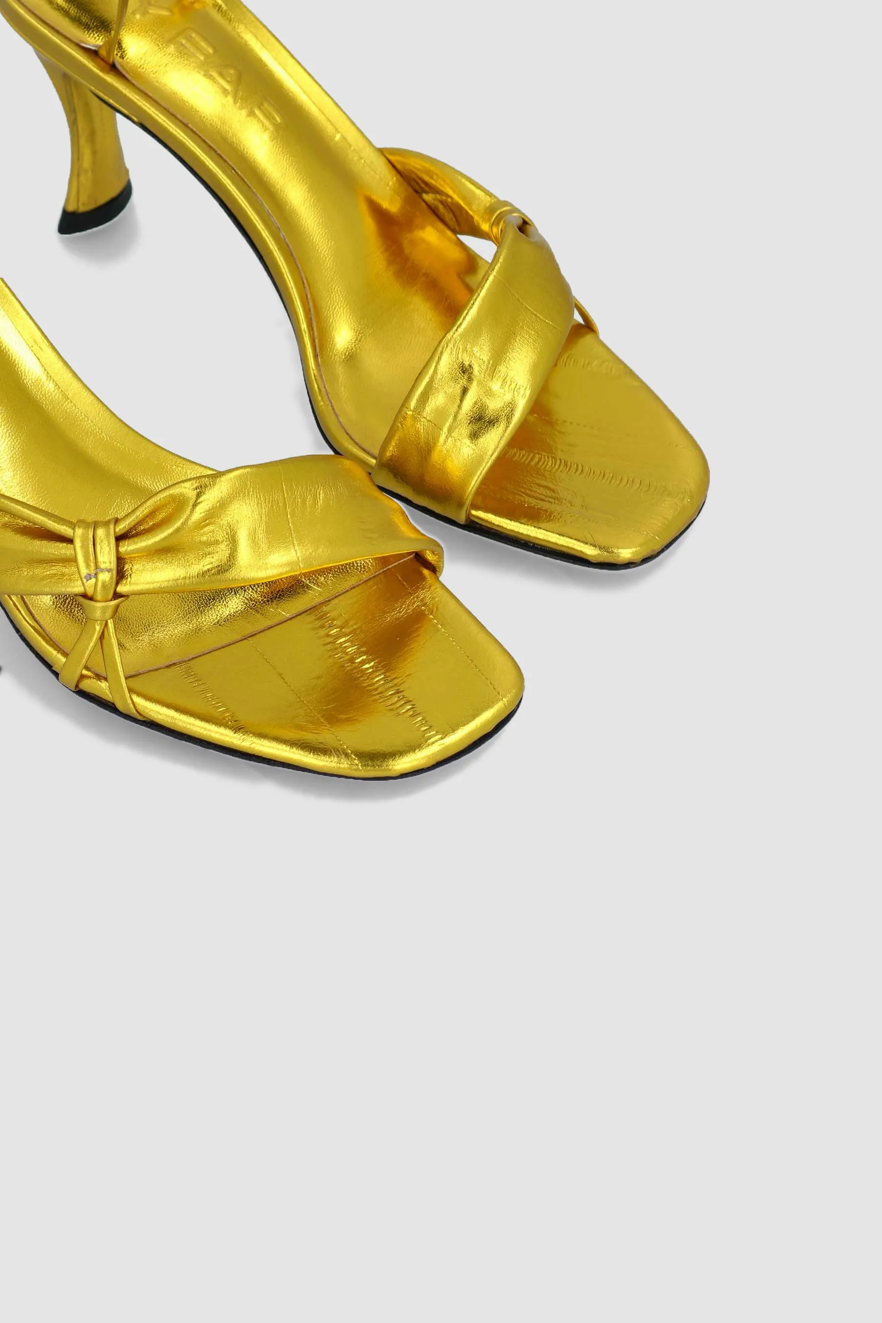 Layla Gold Eel Embossed Metallic Leather Sandal sold by BY FAR product image thumbnail 2