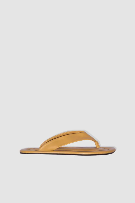 Dasha Cumin Lamb Nappa Leather Flip-Flop Sandal sold by BY FAR