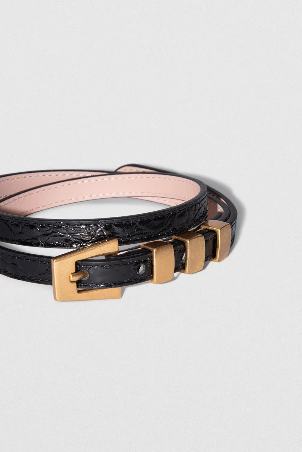 Vic Croco Embossed Belt sold by BY FAR product image thumbnail 2