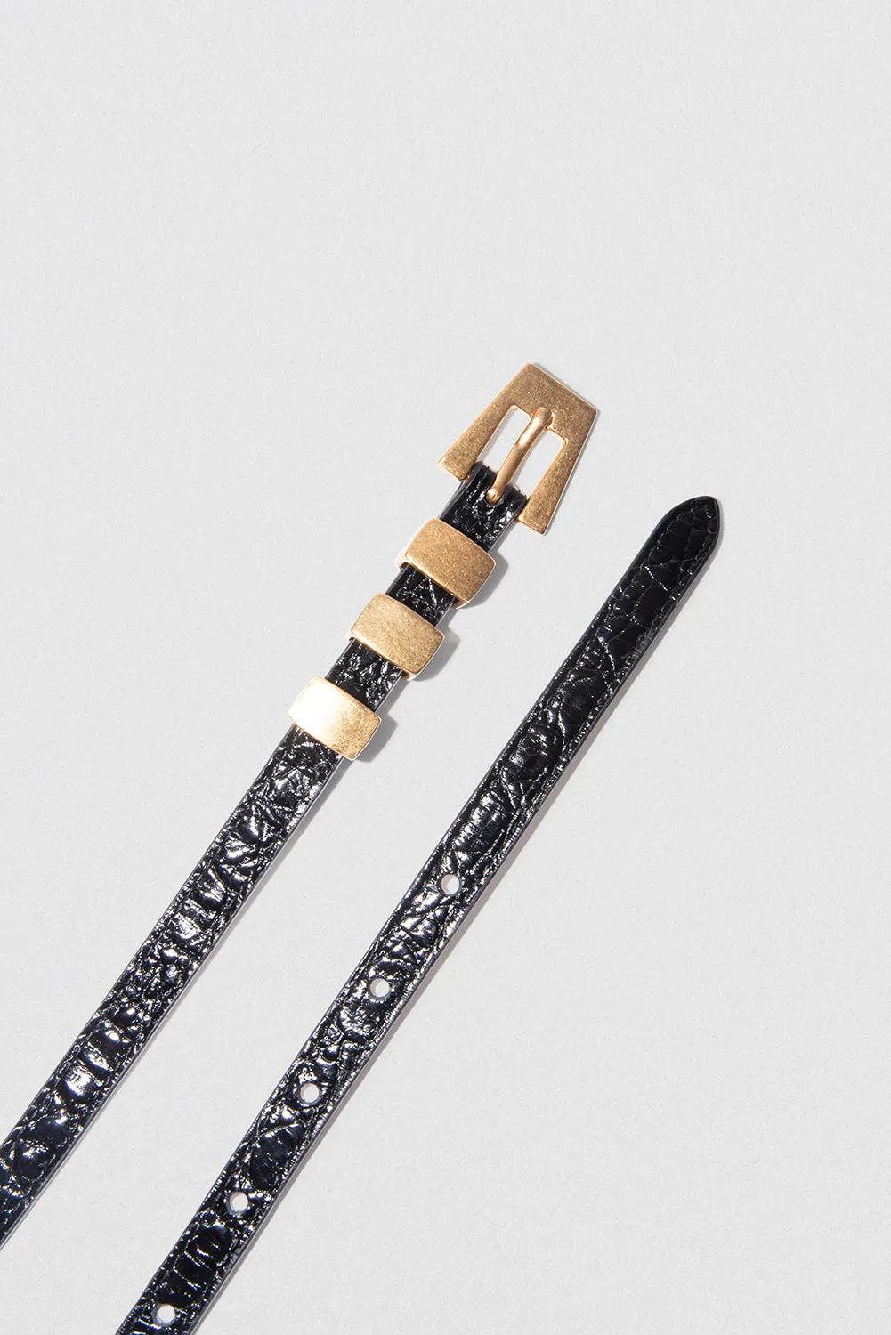 Vic Croco Embossed Belt sold by BY FAR product image thumbnail 3
