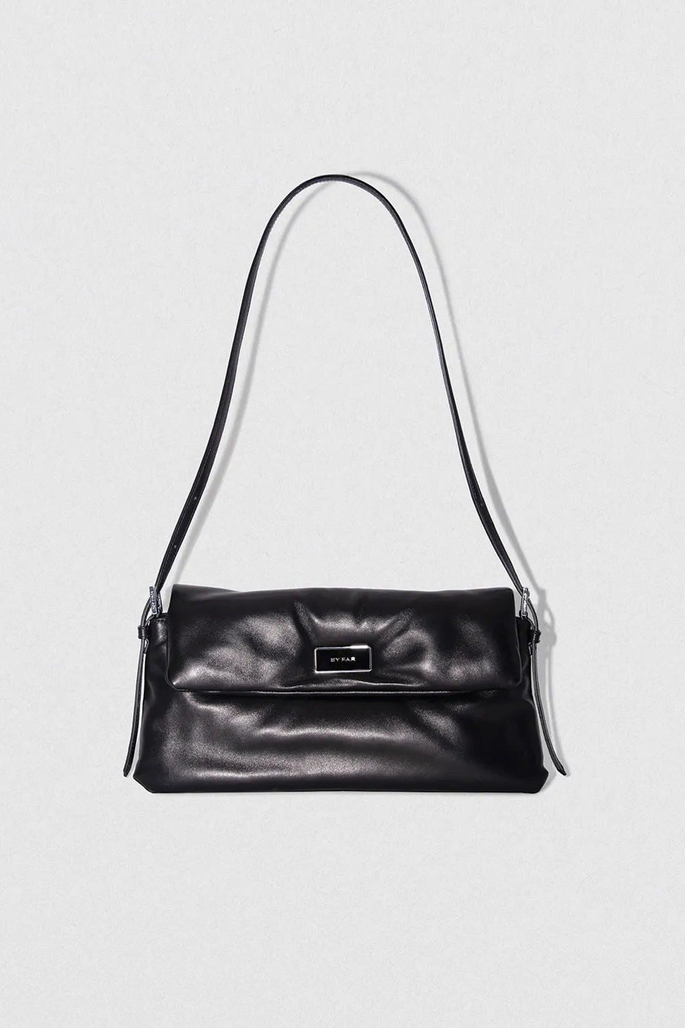 Puffy Tilda Black Lamb Nappa Leather Shoulder Bag sold by BY FAR