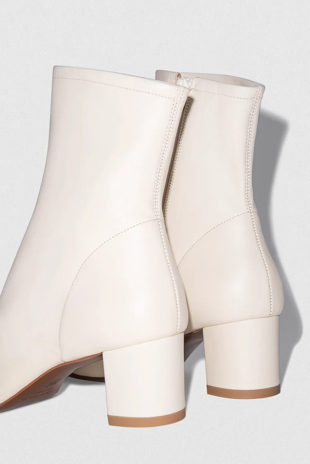 Sofia White Leather Ankle Boot sold by BY FAR product image thumbnail 4