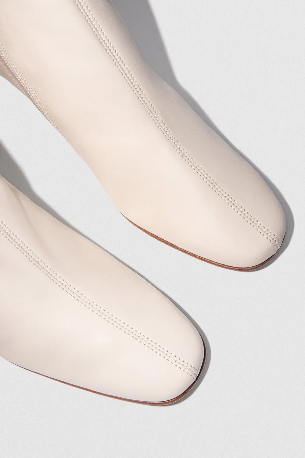 Sofia White Leather Ankle Boot sold by BY FAR product image thumbnail 3