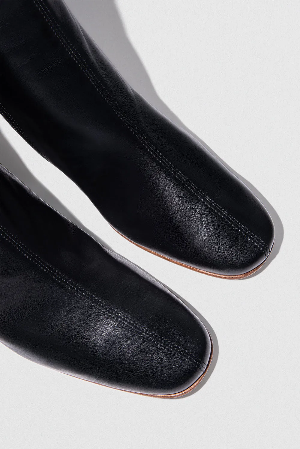 Sofia Black Leather Ankle Boot sold by BY FAR product image thumbnail 3