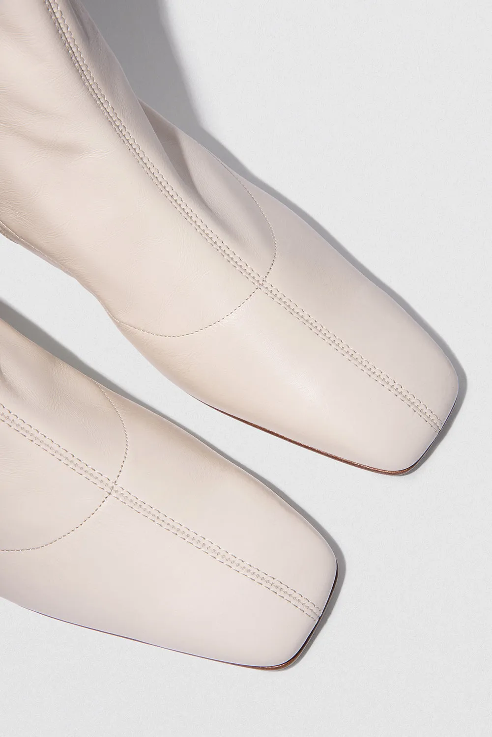 Este White Leather Ankle Boot sold by BY FAR product image thumbnail 3