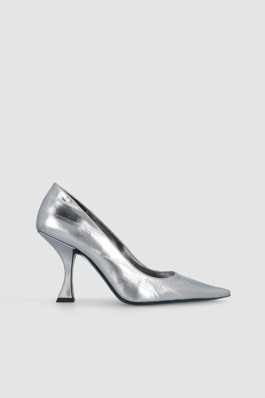 Viva Inox Eel Embossed Metallic Leather Pump sold by BY FAR