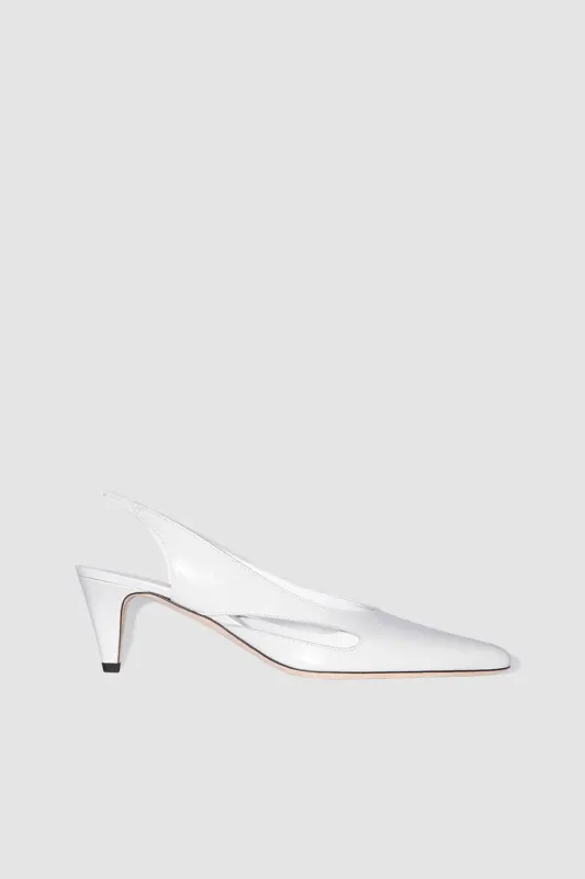 Runa Burrata Creased Calf Leather Slingback Pump sold by BY FAR