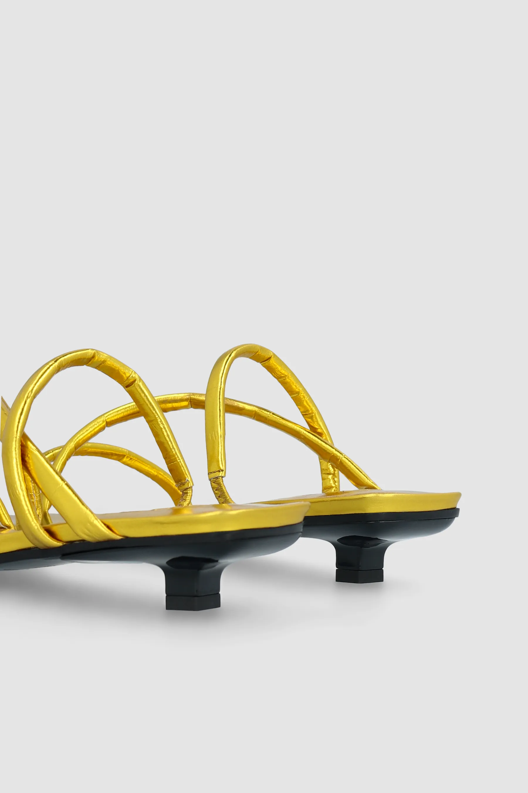 Morena Gold Eel Embossed Metallic Leather Mule sold by BY FAR product image thumbnail 4