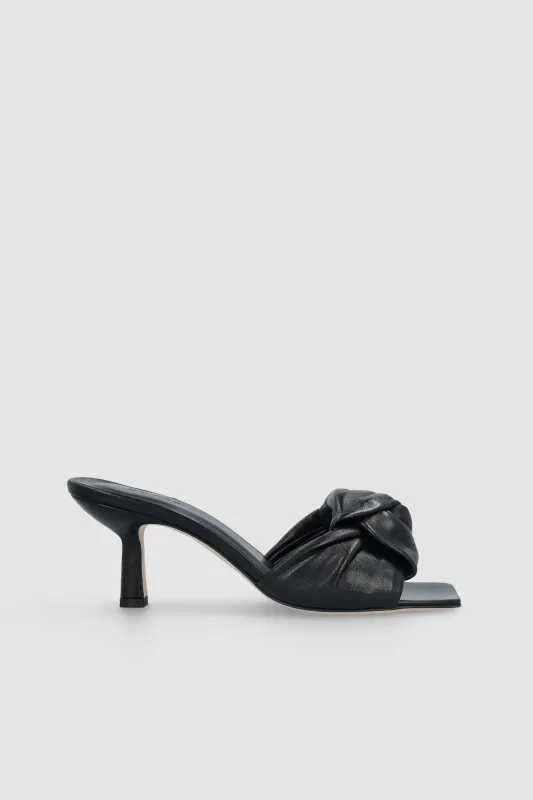 Lana Black Gloss Leather Mule sold by BY FAR