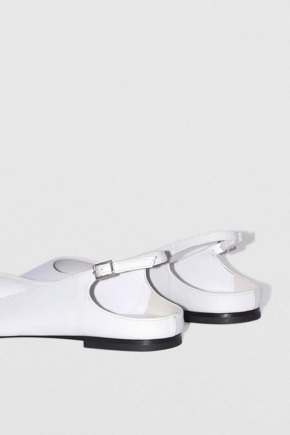 Koyna Burrata Creased Calf Leather Slingback Flat sold by BY FAR product image thumbnail 3