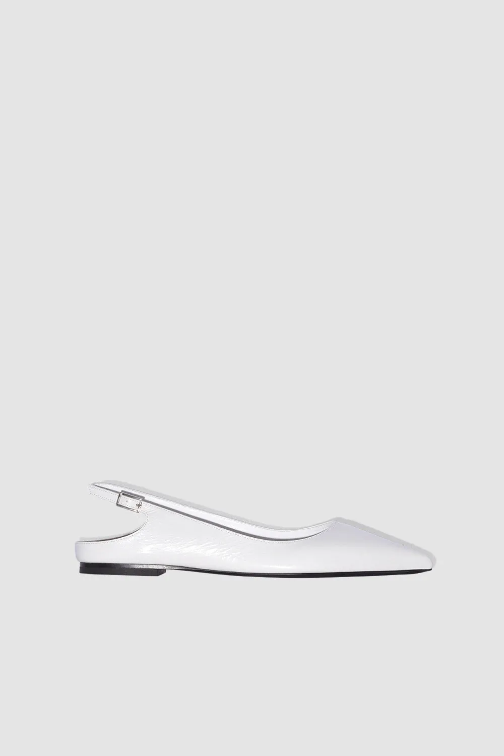 Koyna Burrata Creased Calf Leather Slingback Flat sold by BY FAR