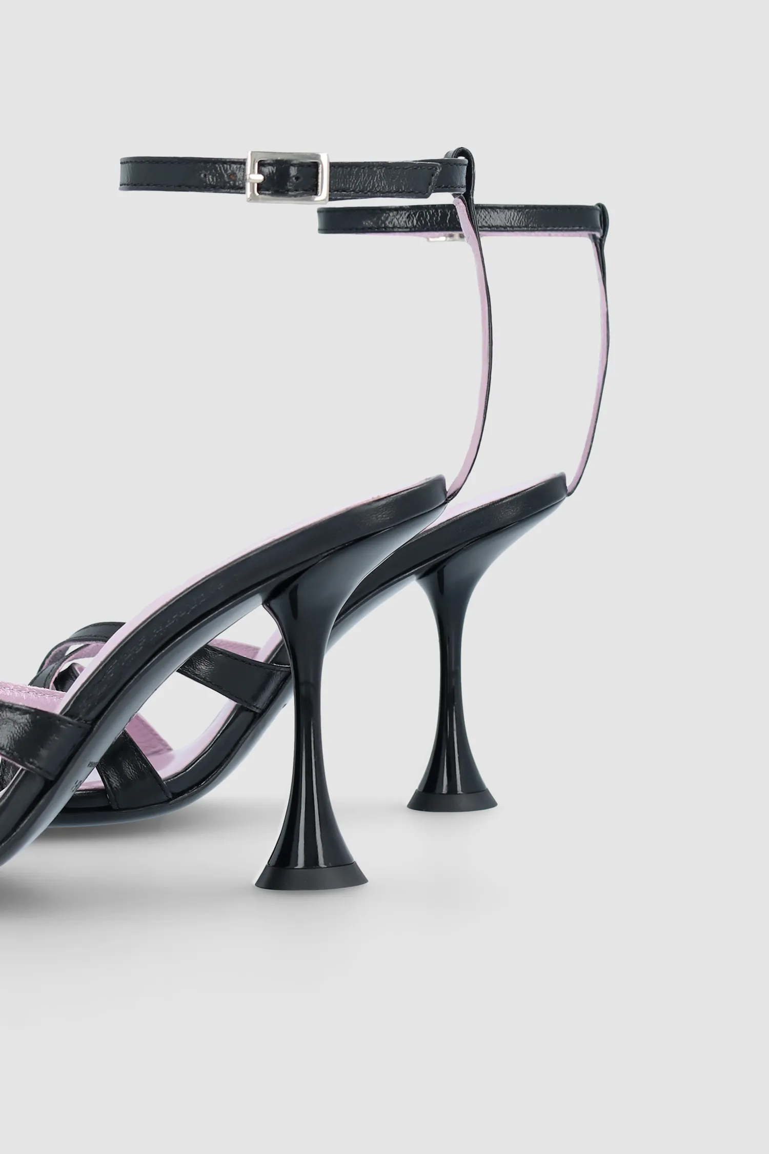 Juliette Black Creased Leather Sandal sold by BY FAR product image thumbnail 4