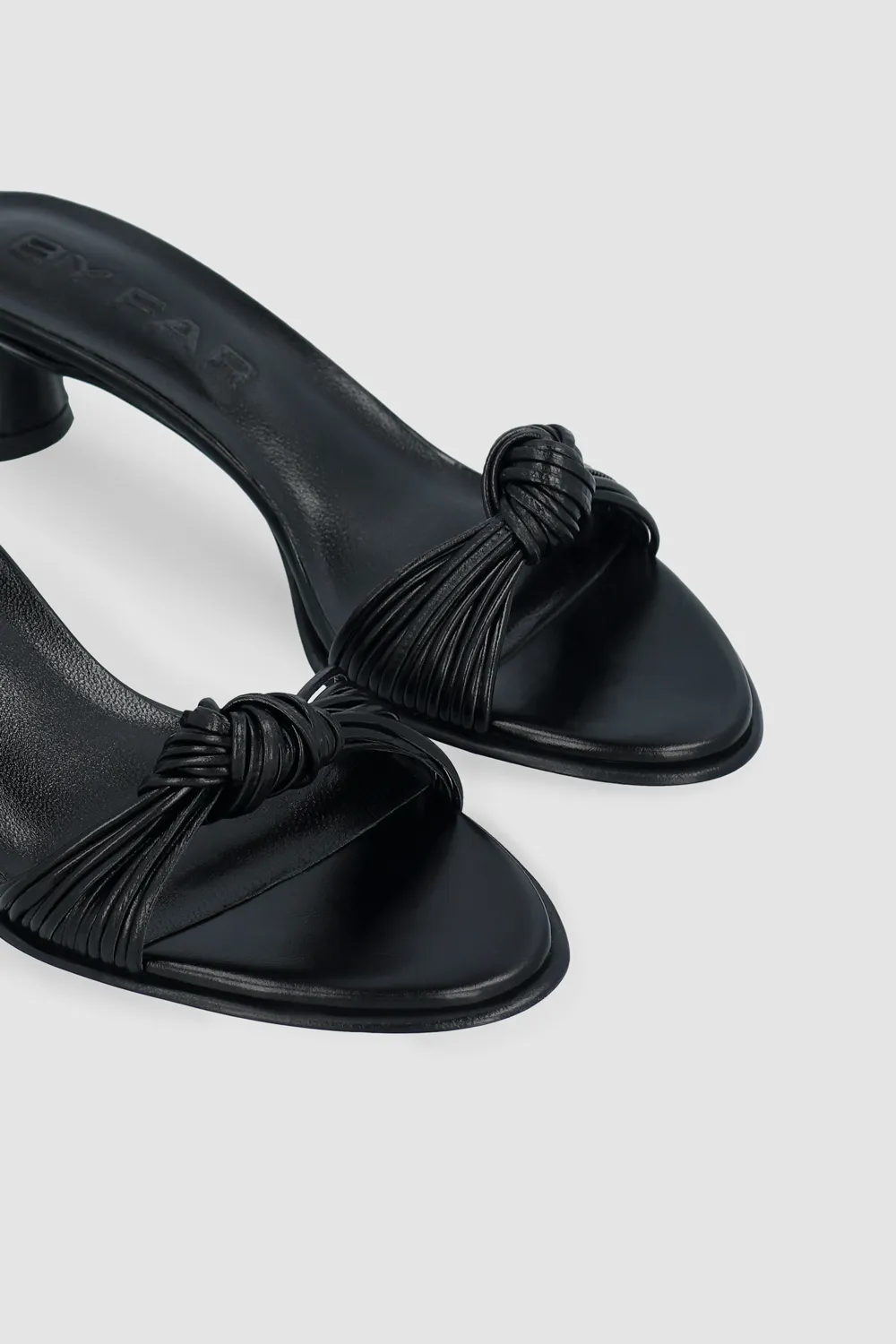 Egon Black Creased Calf Leather Sandal sold by BY FAR product image thumbnail 3