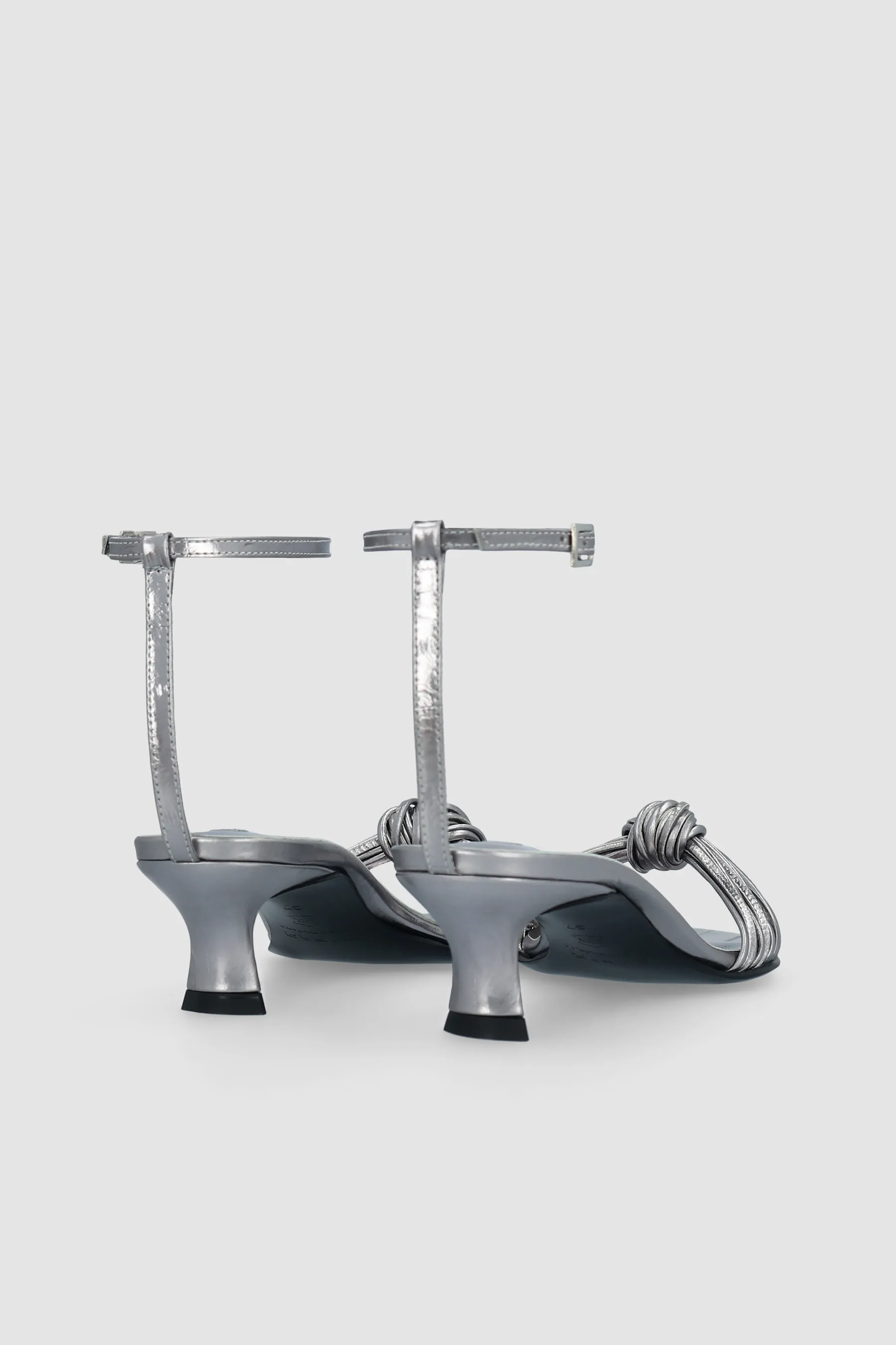 Egon Inox Eel Embossed Metallic Leather Sandal sold by BY FAR product image thumbnail 4