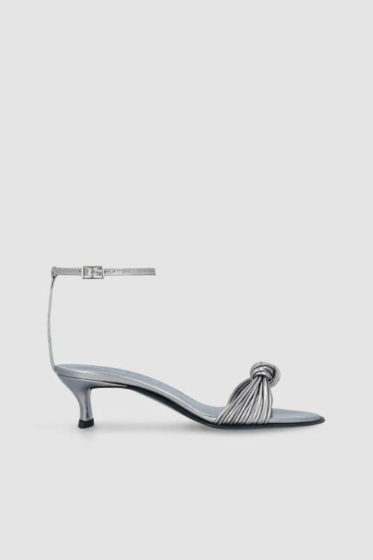 Egon Inox Eel Embossed Metallic Leather Sandal sold by BY FAR