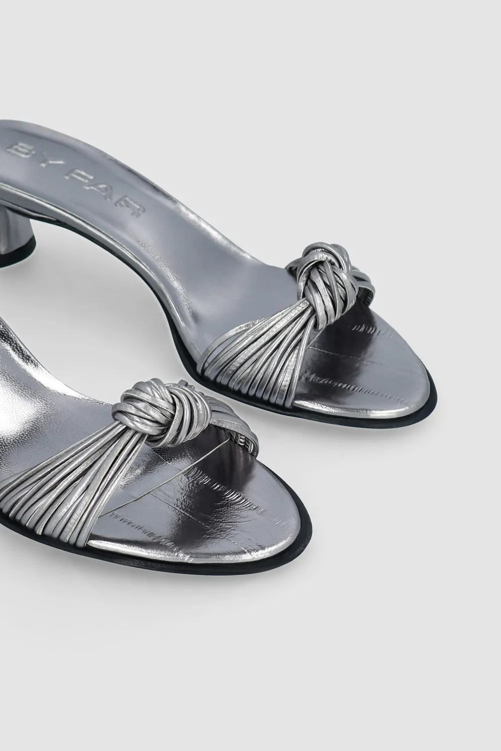 Egon Inox Eel Embossed Metallic Leather Sandal sold by BY FAR product image thumbnail 3