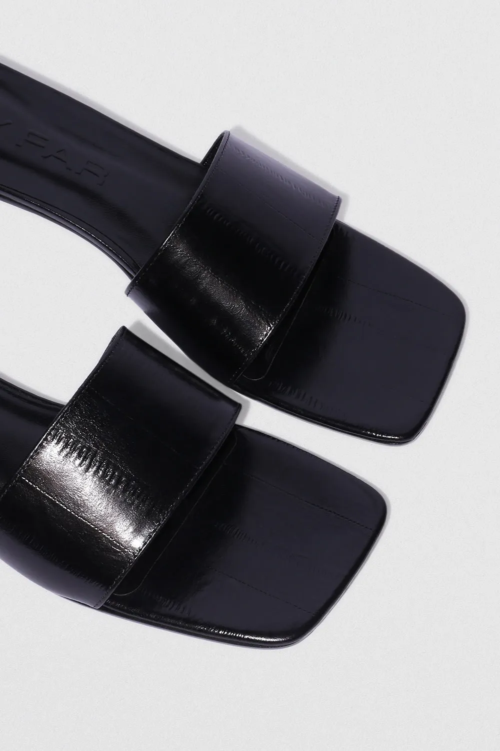 Ceni Black Eel Embossed Leather Slip-On Mule sold by BY FAR product image thumbnail 3