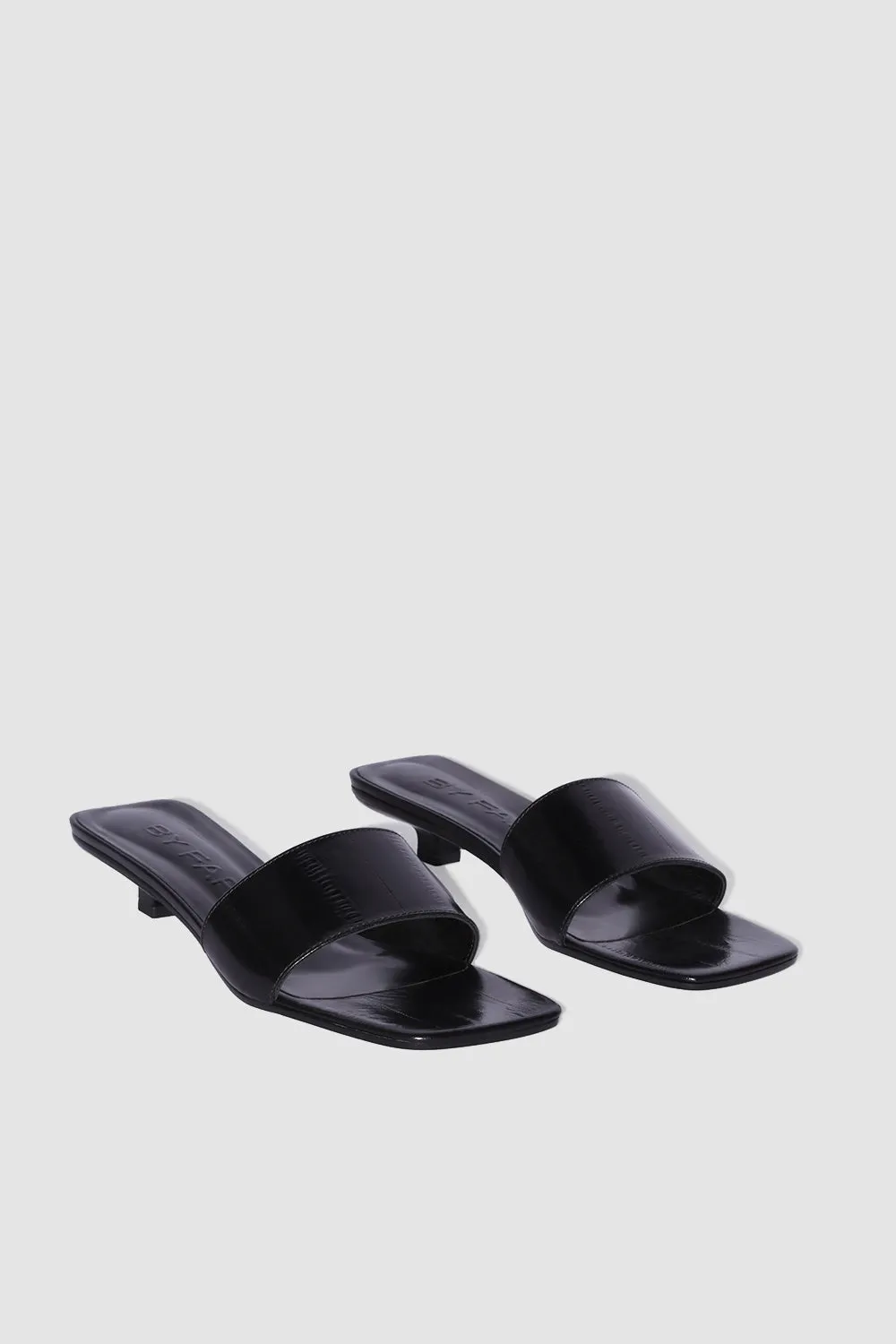 Ceni Black Eel Embossed Leather Slip-On Mule sold by BY FAR product image thumbnail 2