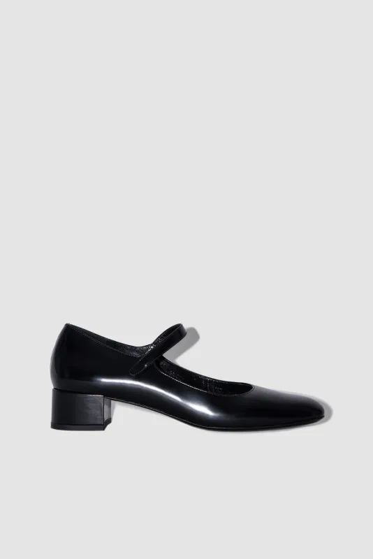 Ginny Black Semi Patent Leather Mary Jane Pump sold by BY FAR