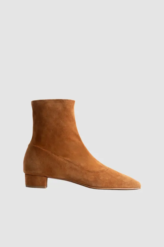 Este Summer Tan Suede Leather Ankle Boot sold by BY FAR