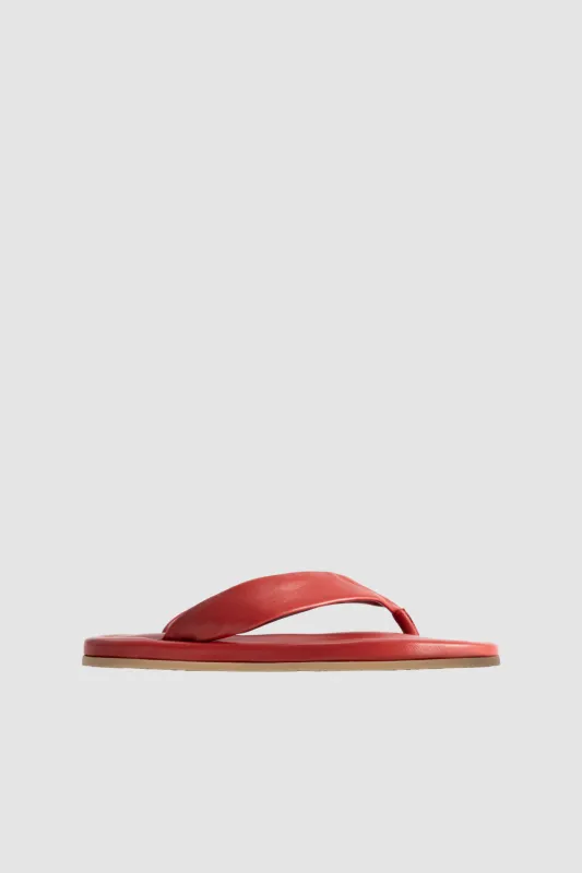 Dasha 2.0 Blood Red Nappa Leather Flip-Flop Sandal sold by BY FAR