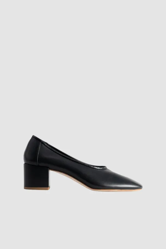 Prudence 45 Black Nappa Leather Pump made by BY FAR