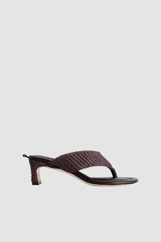 Dasha Heel Grape Raffia made by BY FAR