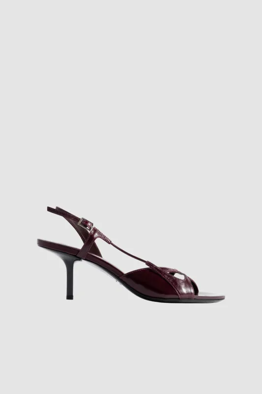 Sierra Grape Calf Leather Slingback Sandal made by BY FAR