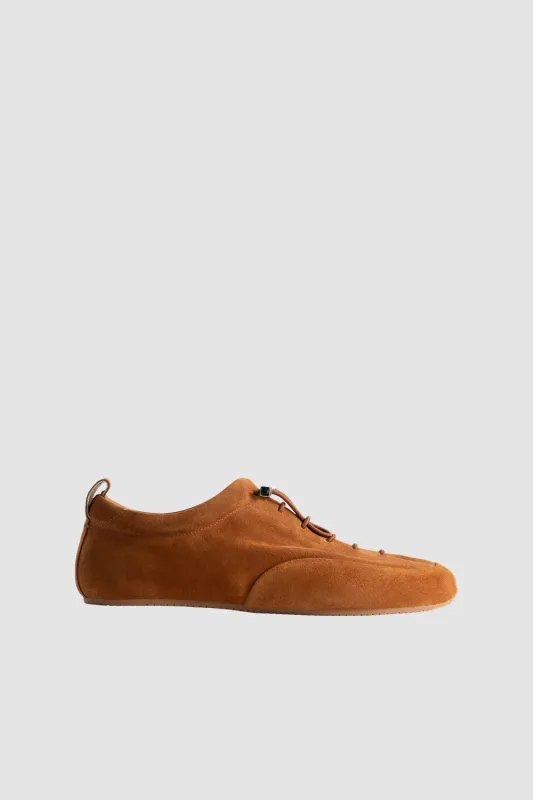 Prudent Summer Tan Suede Leather Sneaker sold by BY FAR