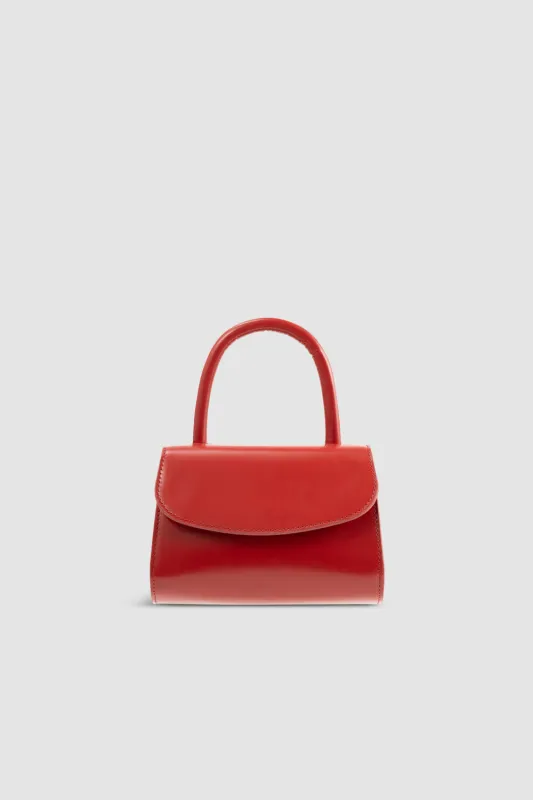 Mini 2.0 Blood Red Semi Patent Leather Top-Handle Bag made by BY FAR