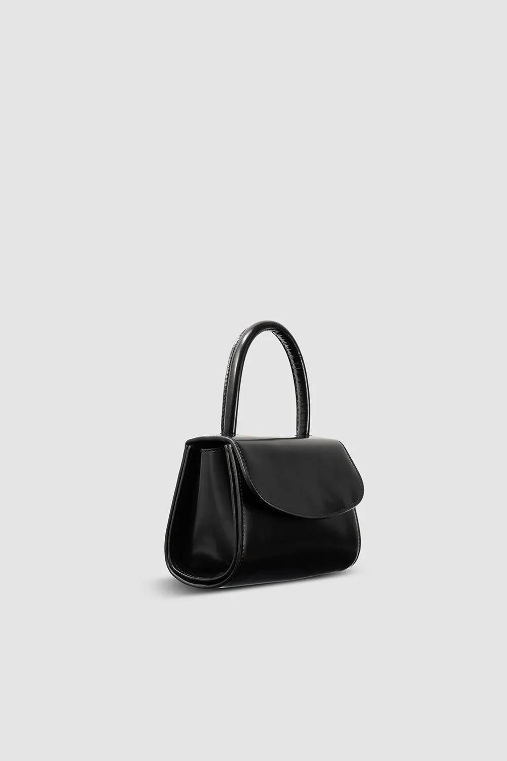 Mini 2.0 Black Semi Patent Leather Top-Handle Bag sold by BY FAR product image thumbnail 2