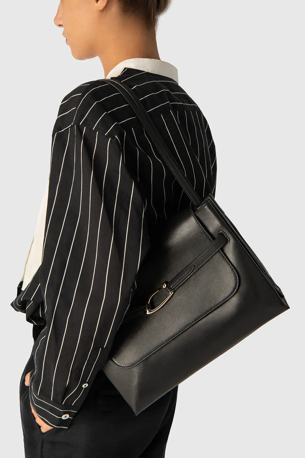 Cora Black Nappa Leather Shoulder Bag sold by BY FAR product image thumbnail 5