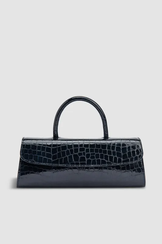 Mini Longa Croco Embossed Top-Handle Bag made by BY FAR
